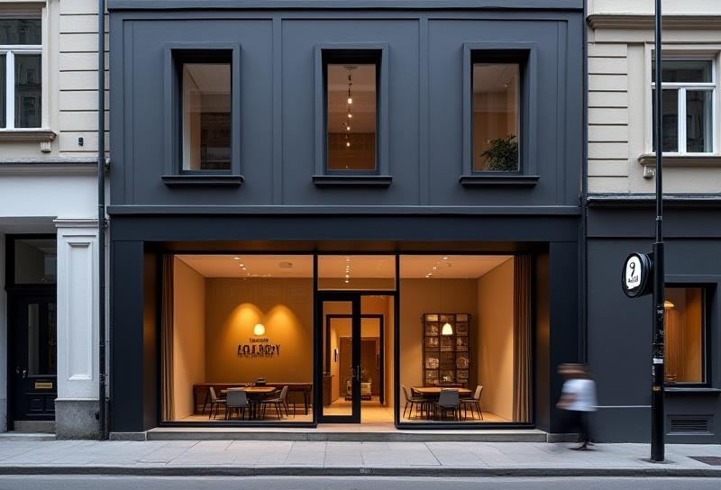 Exterior view of the Norsk Foto Studio building from the street in Oslo